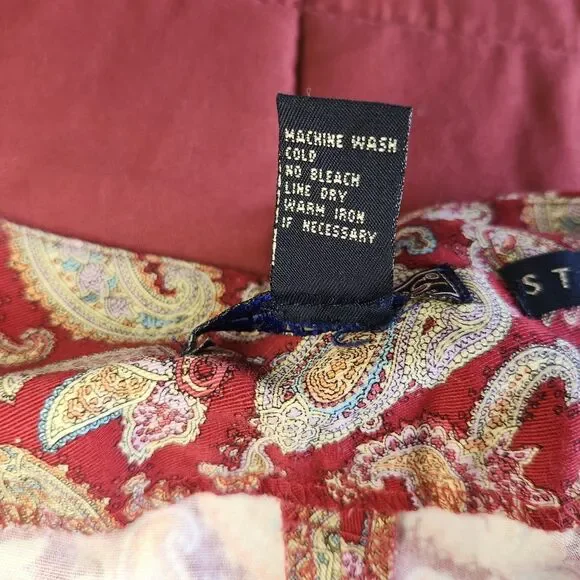 Vtg Harold's Sz 4 Paisley Pants Womens Stretch Cotton Spandex Ivy Prep 90s Y2K - Picture 7 of 10